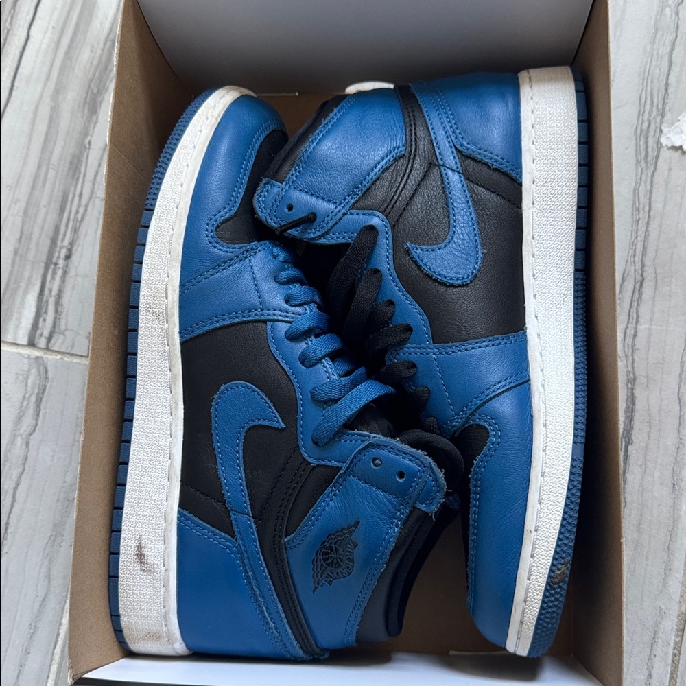 Nike Air Jordan Retro Blue and Black Sneakers